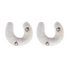 2PCS Pet Pillows for Cats Dogs Sleeping UShaped Pillow-White