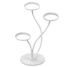 Plant Stand Indoor Metal Tall Plant Shelf 76 X 52 X 30 Cm White Heavy Duty Plant Holder For Home Balcony