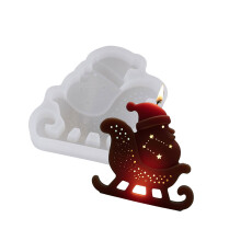 Moule à bougie en Silicone pour père noël, en résine-Père Noël A