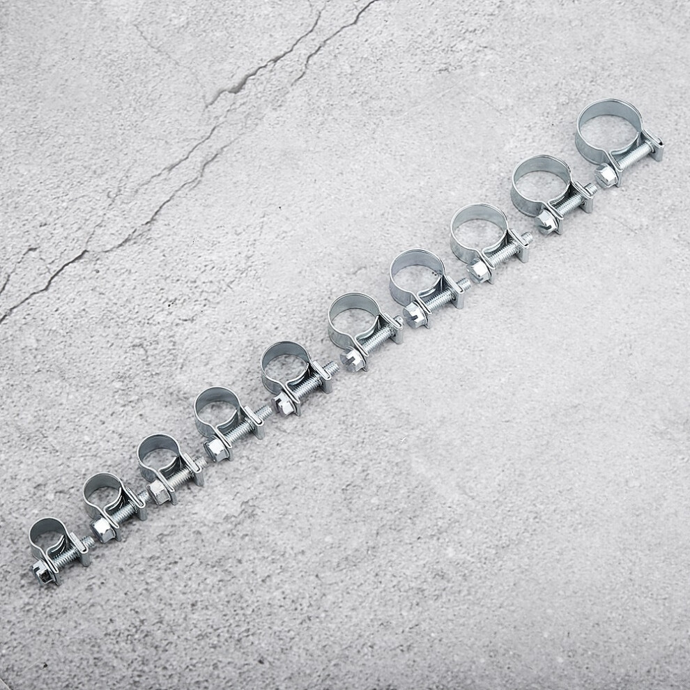 84Pcs Galvanized Mini Fuel Line Clamps 7-18Mm Kit For Car & Industry 8701364020469