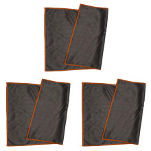 Lot de 3 serviettes de nettoyage en Fiber de-Bord rouge orange
