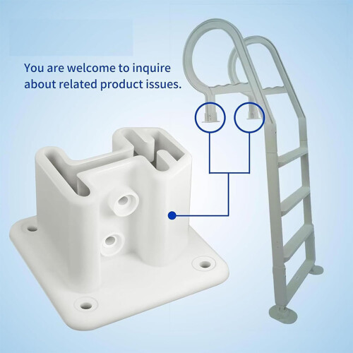 Heavy Duty Swimming Flange Pool Ladder Deck Mount Replacement Railing 2