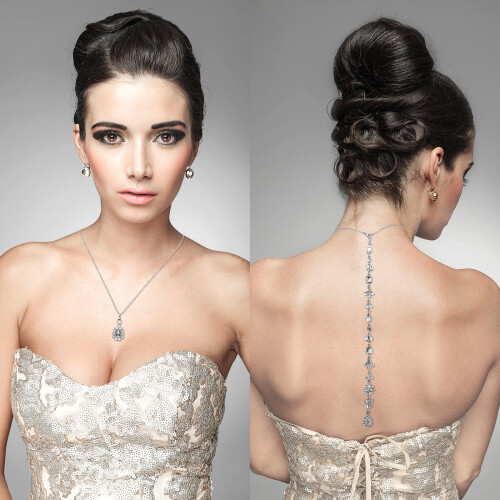 Kette Hochzeit Anhänger Körper Schmuck Silber 2