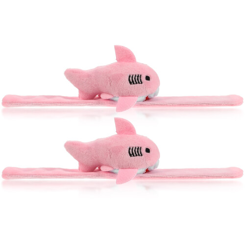 2Stk Shark Slap Armbänder Plüsch Stofftier