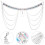 Glitzer Taille Kette Miss 104x33x0,5 Cm Silber 7