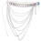 Glitzer Taille Kette Miss 104x33x0,5 Cm Silber 10