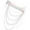 Glitzer Taille Kette Miss 104x33x0,5 Cm Silber 8