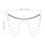 Glitzer Taille Kette Miss 104x33x0,5 Cm Silber 3