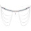 Glitzer Taille Kette Miss 104x33x0,5 Cm Silber 6