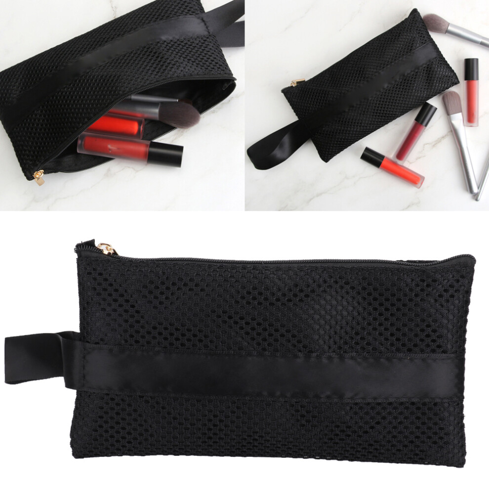 Portable Cosmetics & Jewelry Storage Bag 20.2x11.2cm PU Material