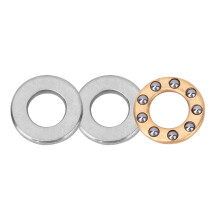 10x F5-11M 5x11x4.5mm Axialkugellager Silber