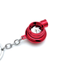 Chaveiro com Turbocompressor Giratório de Metal, Mini Turbina Turbo para Carro, Material Durável com Resistência à Ferrugem e à Corrosão para Au