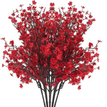 Fiori rossi artificiali per decorazioni domestiche, fai da te per matrimoni e composizioni floreali, fiori resistenti e realistici che aggiungono