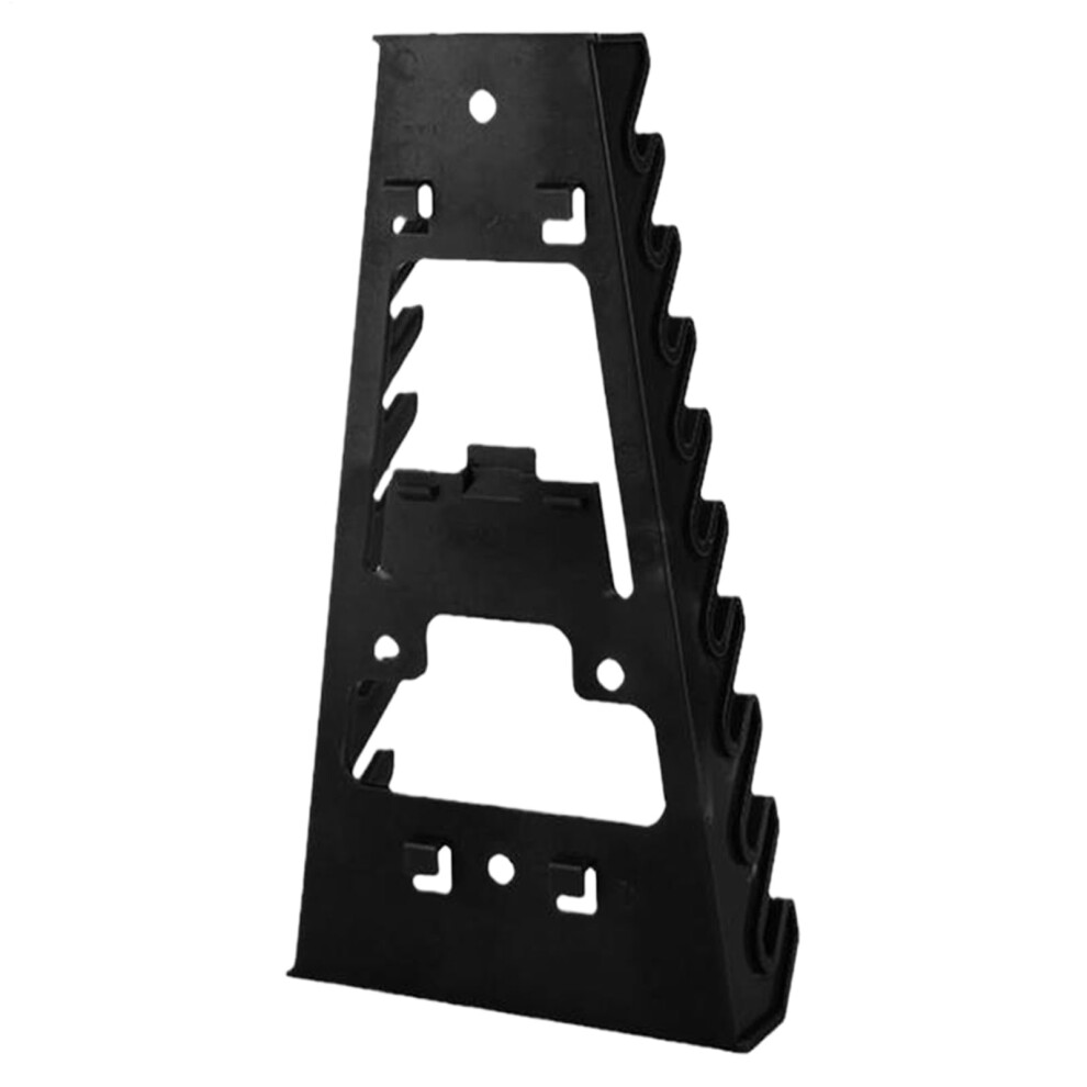 Tool Hook Wrench Rack Wall Mounted Holds Multiple Tools Black Metal Garage Workshop Organizer 9339159466001