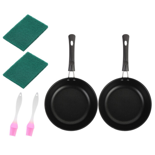 2Piece Convenient Nonstick Cookware Set 12cm With Oil Brushes