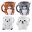 Decorative Animal Theme Ice Cream Container-Cat gray With spoon 2