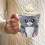Decorative Animal Theme Ice Cream Container-Cat gray With spoon 7