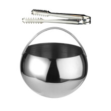 Elegant 2L Beverage Cooling Stainless Steel Round Ice-Silver