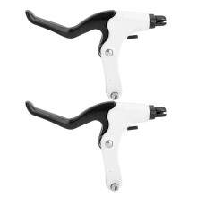 Aluminiumlegierung Fahrradbremshebel Griff Handlebar Weiß 14,5 cm