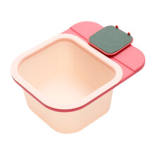 Durable Plastic Spin Trash Receptacle-Red and pink Posting