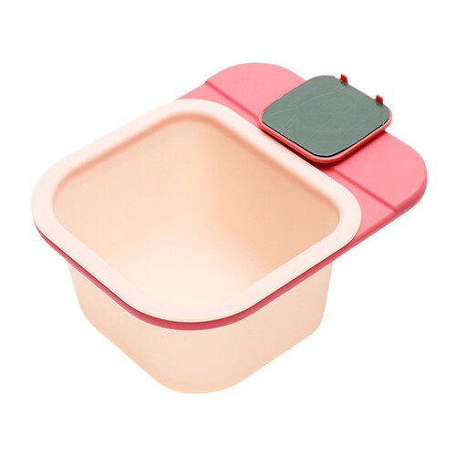 Durable Plastic Spin Trash Receptacle-Red and pink Posting