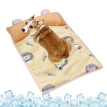 Dog Cooling Mat Little Lion M Cooling Pad With Pillow For Post Exercise Recovery Indoor Outdoor Car Kennel Sofa Bed