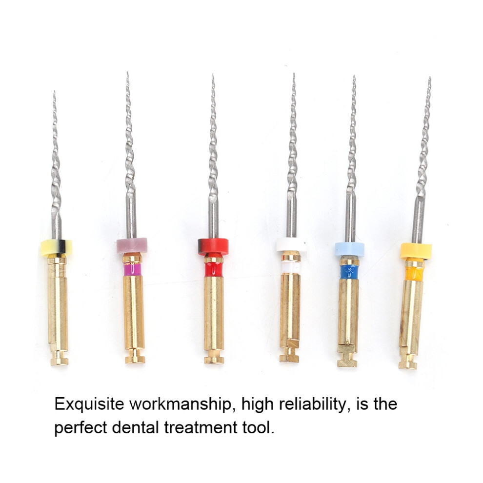 6Pcs Dental Niti Root Canal Files Endodontic Needles SX F3 25mm