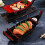 Multifuntional Sushi Serving Board Elegant Food-Red Medium size 5