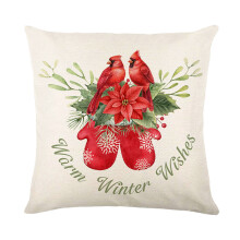 Kerst decoratieve kussensloop 45x45cm linnen kussensloop-4