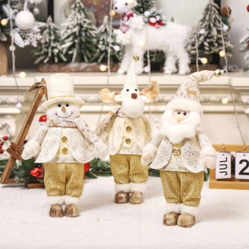 1PC Led Kerstpop Indoor Deco, Kerstpop Beeldje Pluche-ouderling 2