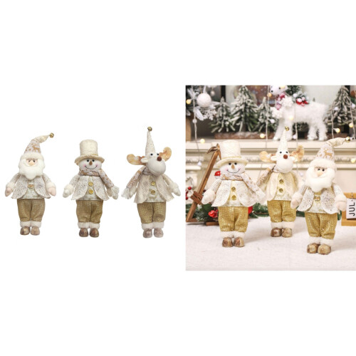 1PC Led Kerstpop Indoor Deco, Kerstpop Beeldje Pluche-ouderling 1