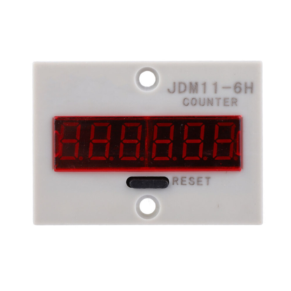 Jdm11-6H 6-Digit Electronic Counter Led Display, Ac/Dc 24V 6911364027425
