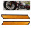 2 Stück ABS gelbe Motorradreflektoren Bremsignal 6