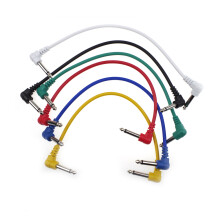 6 Farben 30 cm 1/4 TS Patchkabel für Gitarrenpedale