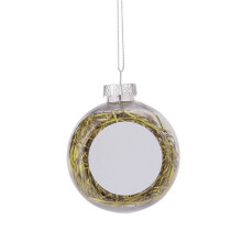 DIY warmteoverdracht bedrukte kerstbal hanger blanco 8cm-4