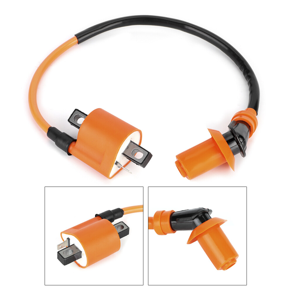 Ignition Coil 6-Pin Fit For Gy6 50Cc 125Cc 150Cc Orange/Black 8451364028582