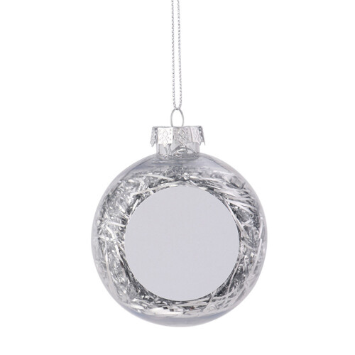 8 cm klarer, leerer Kugel-Anhänger,-2