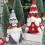 Gestrickte Weihnachts-Hirschgeweih-Mütze,-Schnurrbartpuppe 6