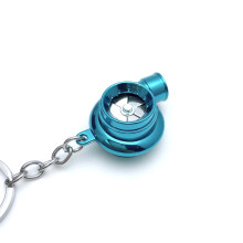 Chaveiro com Turbocompressor Giratório de Metal, Mini Turbina Turbo para Carro, Material Durável com Resistência à Ferrugem e à Corrosão para Au