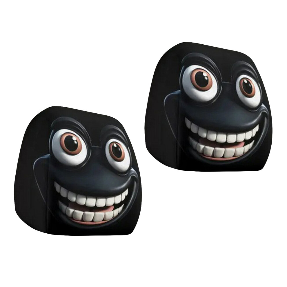 2 Automotive Seat Pillow Protectors Funny Design Elastic-Frog 7754000566334