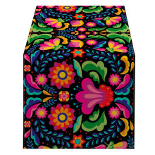 Mexico Linen Table Runner Kitchen Dining Table Decor Colorful-2