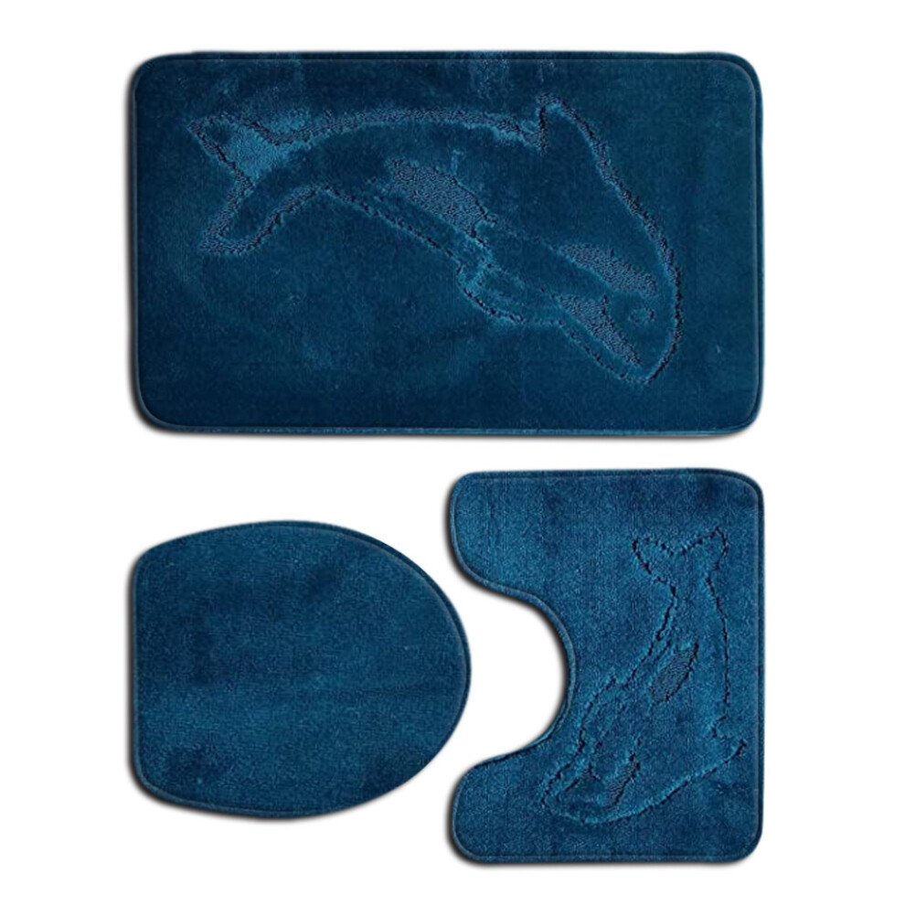 (PJ210611B008) 3piece Non-Slip Chenille Bath Rug Easy To Clean Waterproof Comfortable-image-OPC-PN9MNH6-NEW