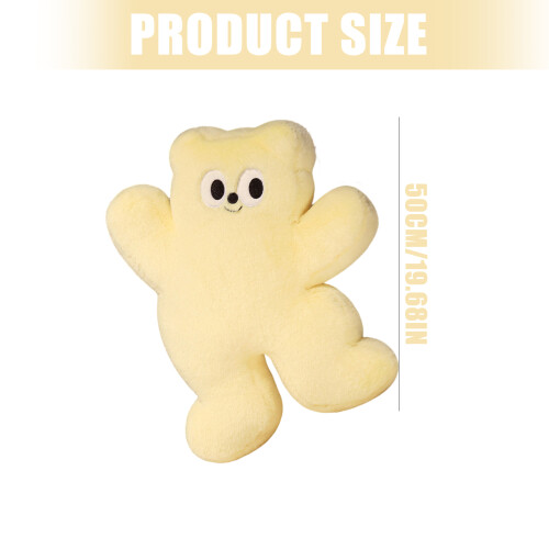 Ergonomic Polkas Dot Bear Pillow Features Shape Retaining-Pink 2
