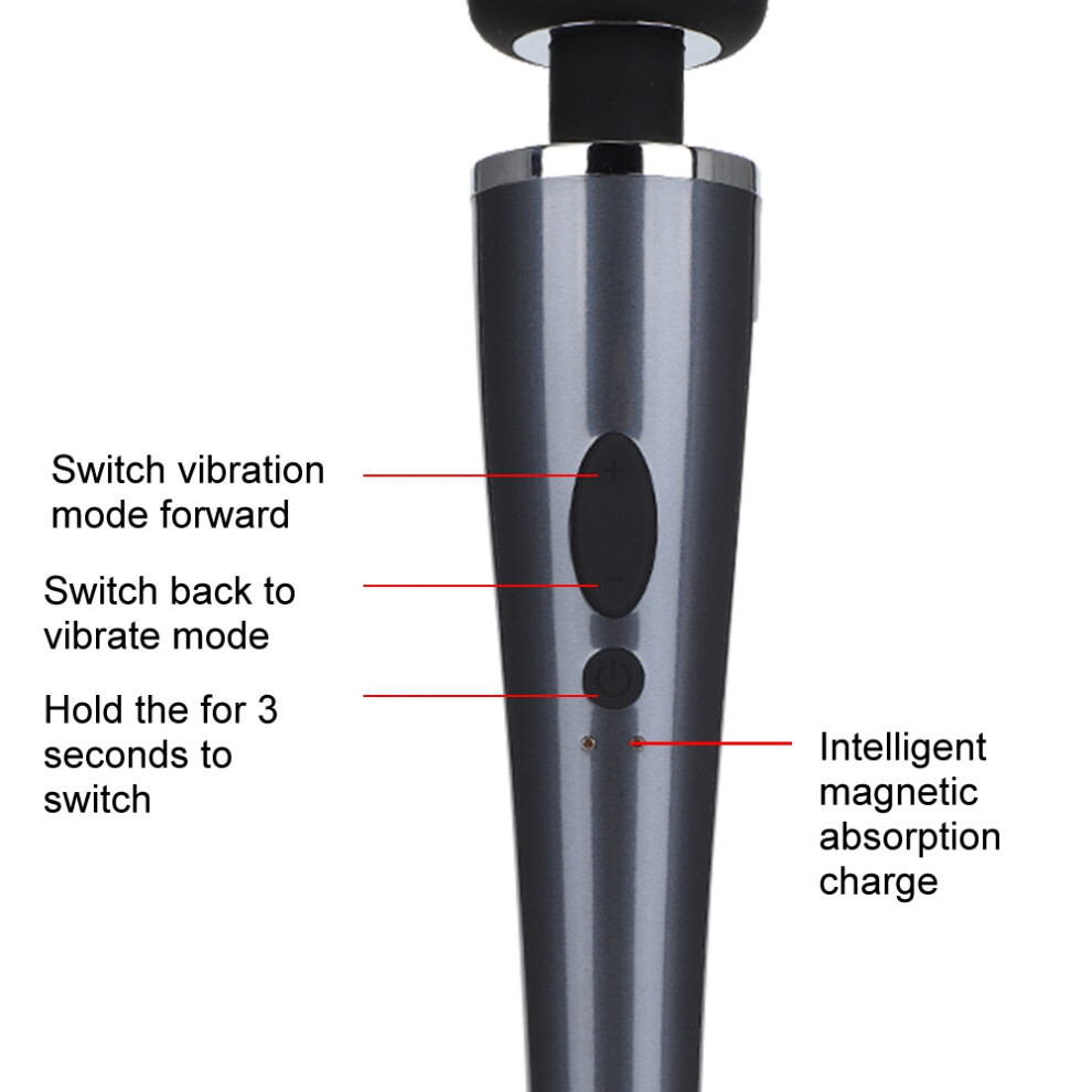 10-Mode USB Rechargeable Waterproof Handheld Massager 2200mAh