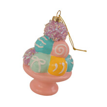 Cute Ice Cream Shaped Christmas Tree Pendant Festive Decor For Party