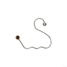 Walnut Wood Hat Hook Organizer SwanShape With Textured Grooves RustResistant Metal Frame For Hats Scarves 1Piece