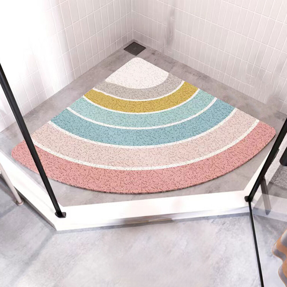 (C, 60x60cm) PVC Quadrant Shower Mat For Anti Slip For Bathroom Loofah Shower Mat-image-OPC-PN9N889-NEW