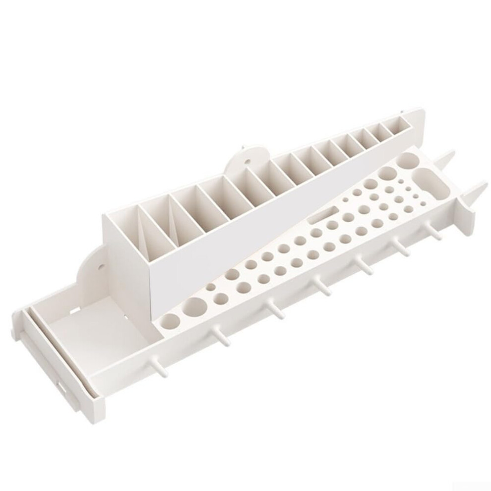 Wall Mount Tool Organizer Rail Rack Storage For Wrench And Screwdriver Tools Plastic 39X11x9.5 Cm White Black Blue 9323874204406