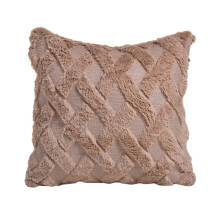 Decoratieve sierkussenhoezen, kussenhoezen van imitatie wolfluweel voor bank en fauteuil met verborgen ritssluiting, zachte pluche boho-hoezen voor