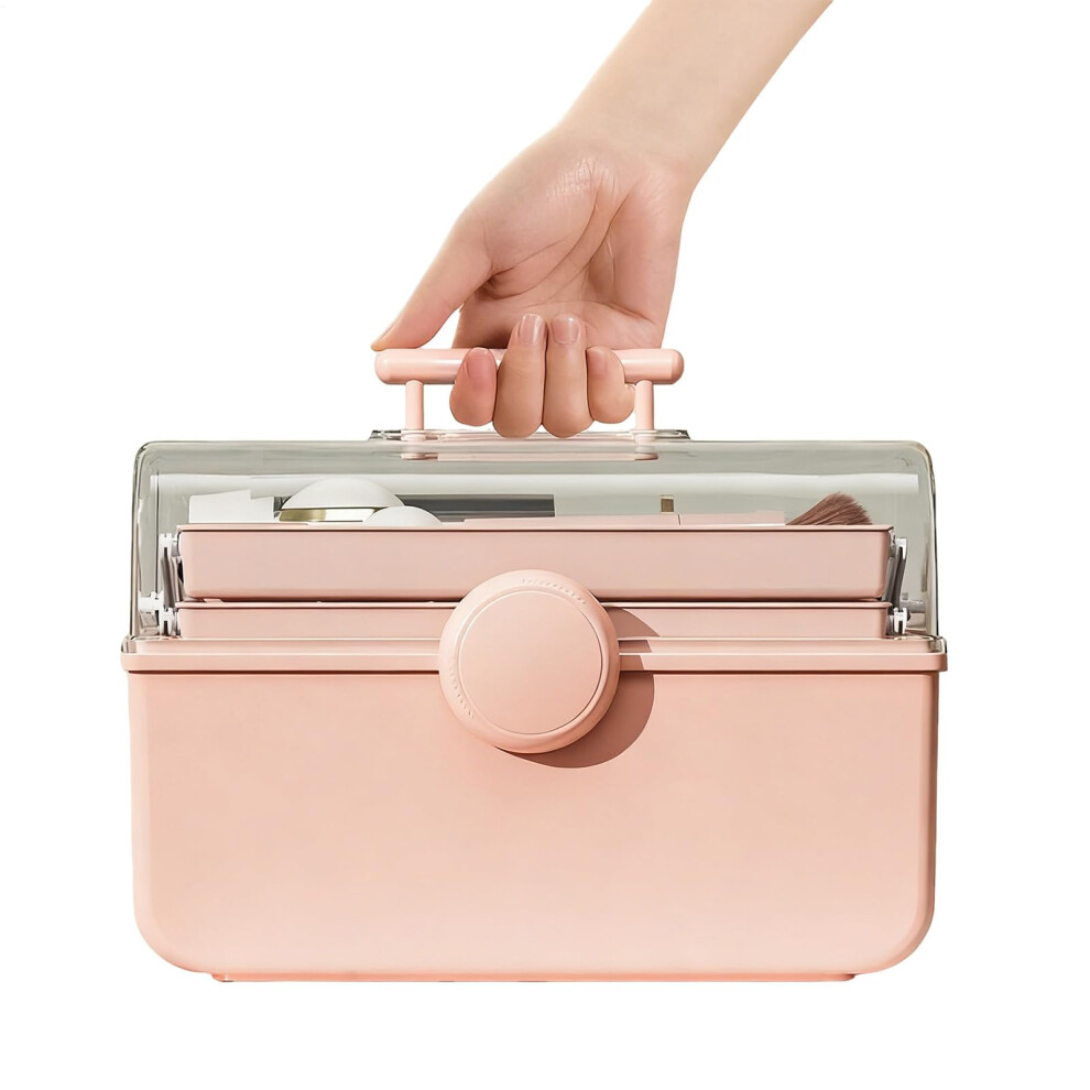 Hair Accessories Organizer, Portable Dustproof Case, Storage Case With Trays For Makeup Accessories, Home Office